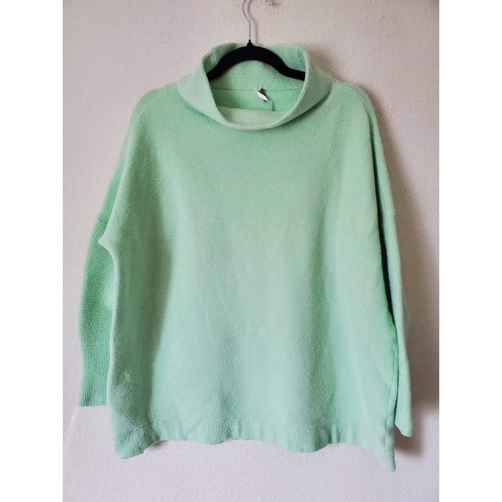 Free People Ottoman Slouchy Tunic Sweater AGreen Mock Neck OB432957 Large - Picture 11 of 16